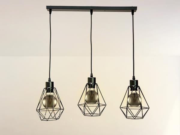 Metal hanging light 3 x E27 - ME0012-3 1