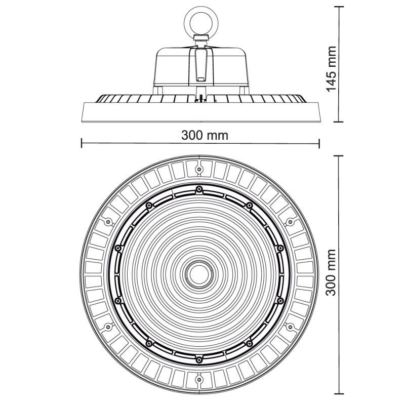 LED light High Bay UFO 150W / IP65 / 5000K - LU422N 5