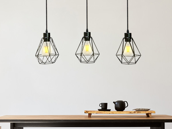 Metal hanging light 3 x E27 - ME0012-3 1