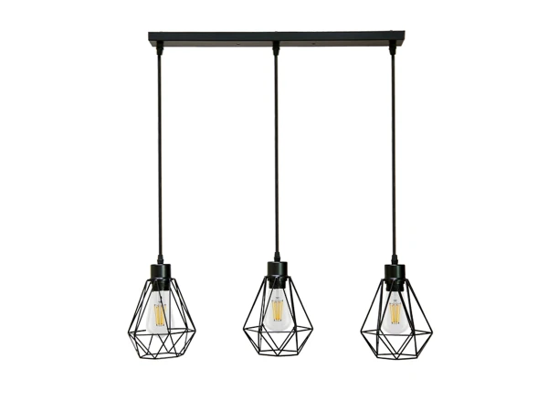 Metal hanging light 3 x E27 - ME0012-3 5