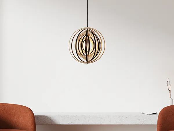 Pendant light solid wood E27 / 435 - WRE071