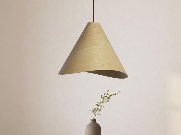 Pendant light solid wood E27 / 450 - WRE012