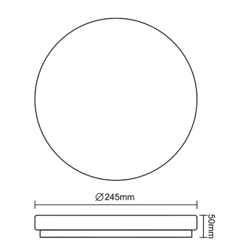 LED ceiling light OPAL SLIM 12W / SMD / 4000K / IP44 - LCL421S/44 4
