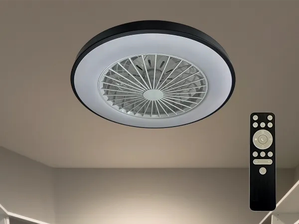 LED light OPAL + ceillings fan + remote control 48W - LCL6345