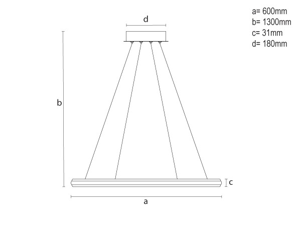 LED pendant light with remote control 55W - TA2305/B 8