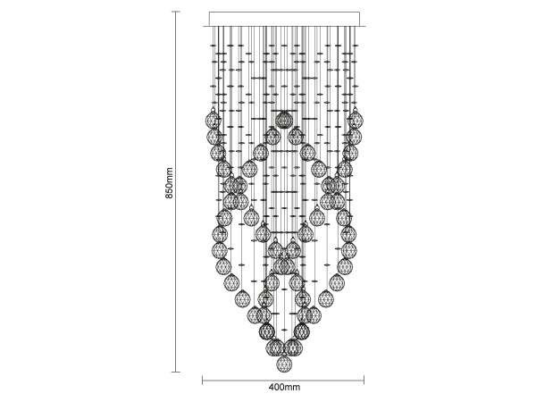 NAURU crystal chandelier - N3013 5