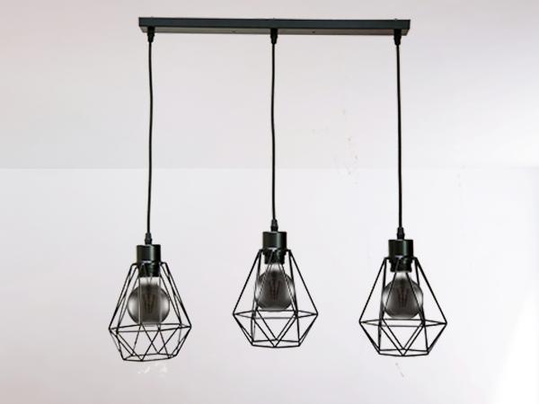 Metal hanging light 3 x E27 - ME0012-3