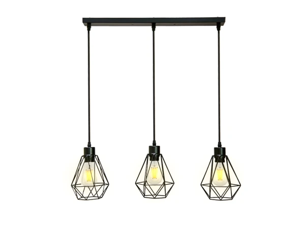 Metal hanging light 3 x E27 - ME0012-3 6