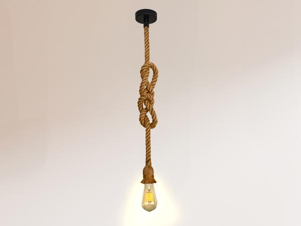 Hanging light E27 / 1,5m / rope - natural - BH671-4 1