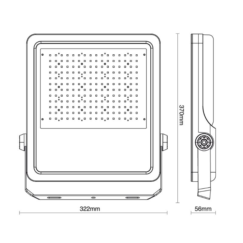 Outdoor LED floodlight PROFI Plus 150W / 5000K - LF4026S 3