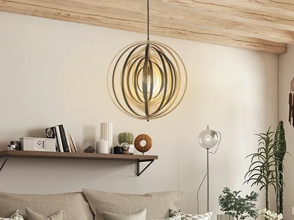 Pendant light solid wood E27 / 500 - WRE072 1