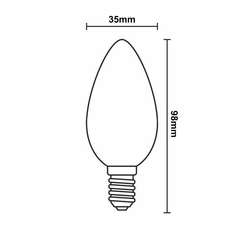 LED Filament 6W - C35 / E14 / 4000K - ZLF723D 1