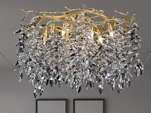 Luxurious crystal ceiling chandelier 9 x G9 - CA011/600C