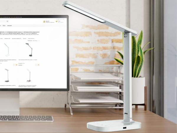 LED desk lamp KIARA 7W dimming, USB +night lighting + timer- DL4304/W 1