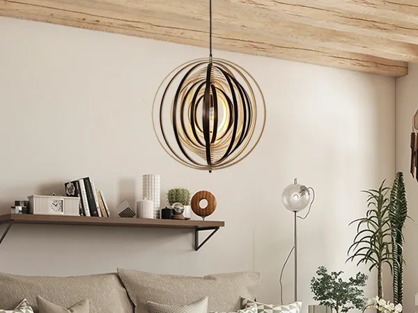 Pendant light solid wood E27 / 500 - WRE072