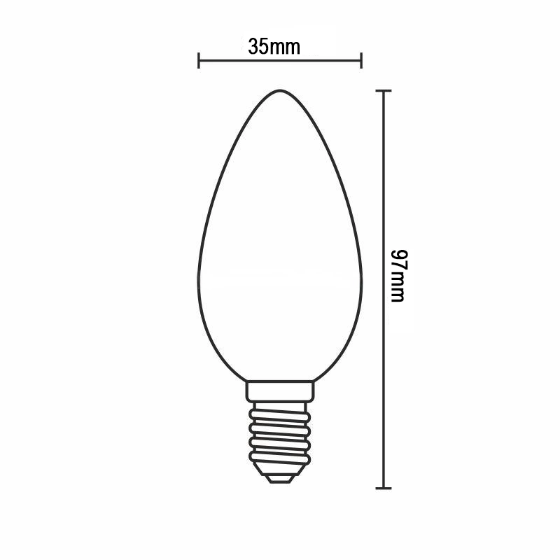LED bulb 6W - C37 / E14 / SMD / 4000K - ZLF723 3