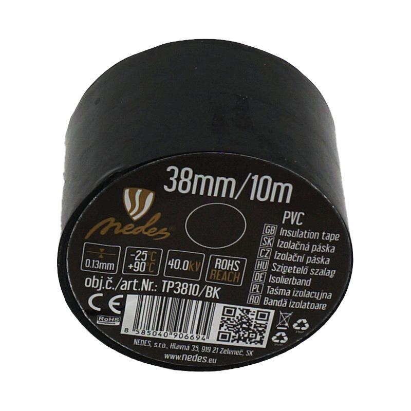 Insulation tape 38mm / 10m black - TP3810/BK