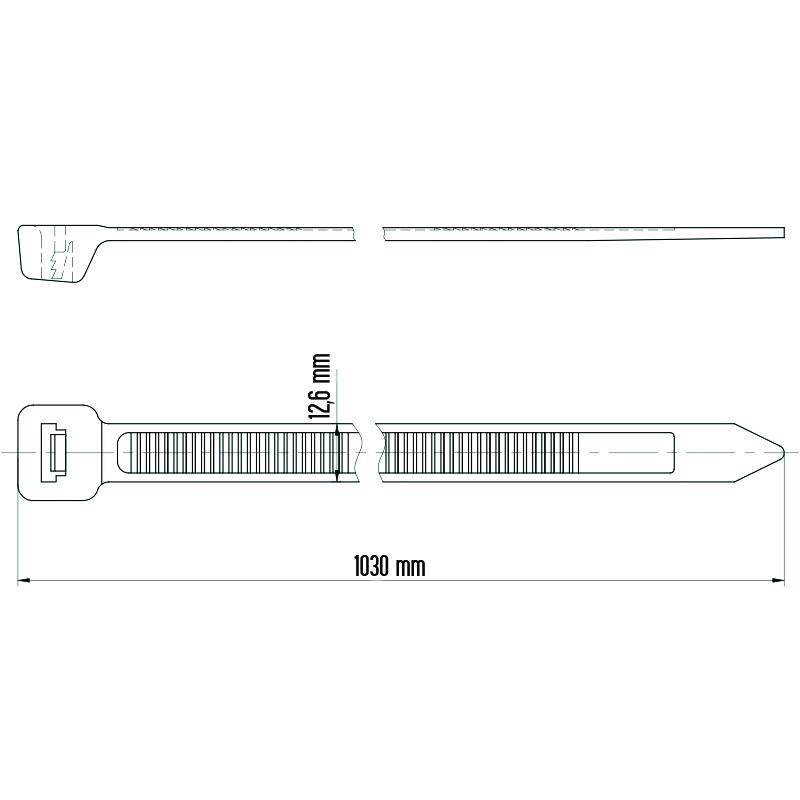 Cable tie 1030 / 12,6 UV black - T121031UV