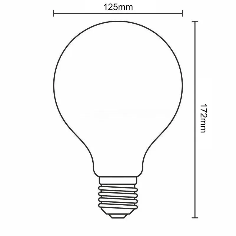 LED Filament WHITE 13W - G125 / E27 / 3000K - ZWF105