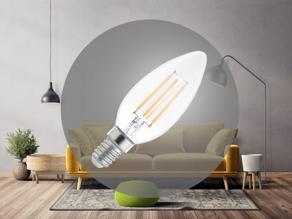 LED bulb 6W - C37 / E14 / SMD / 4000K - ZLF723 1