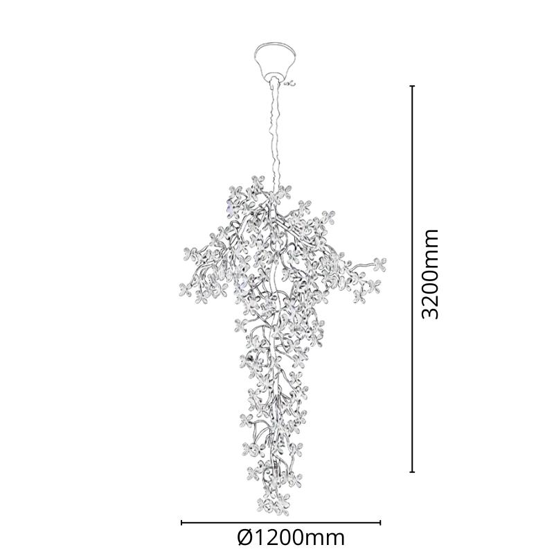 Hanging crystal light 30 x G9 - CA032/2000H