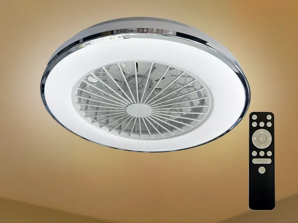 LED light OPAL + ceillings fan + remote control 48W - LCL6342 1