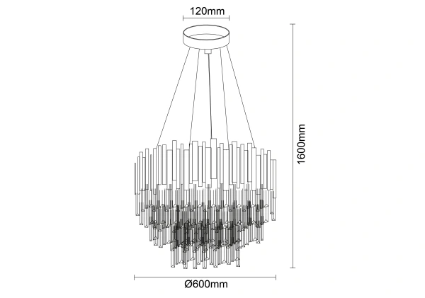 PLAZA crystal hanging chandelier - N2212 5