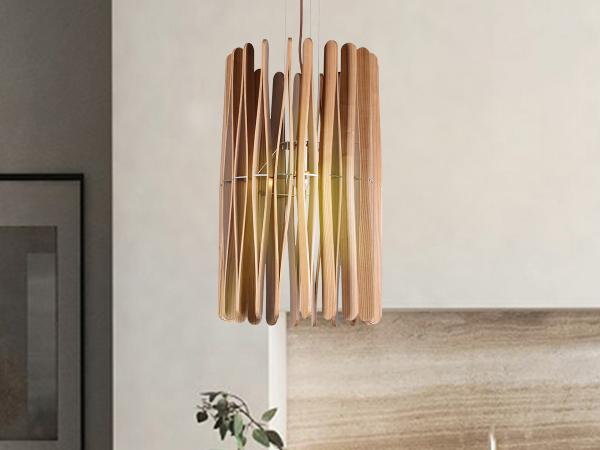 Pendant light solid wood E27 / 380 - WRE051 1