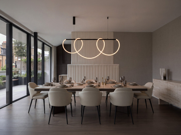 LED pendant light + remote control, 105W - J4396/B 1