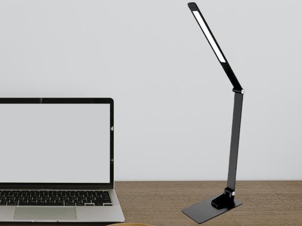 LED desk lamp FRIDA dimming, timer, USB 12W - DL5302/B