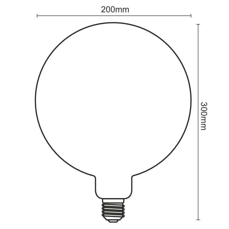 LED Filament SPIRAL 4W SMOKE - G200 / E27 / 2000K - ZSF116