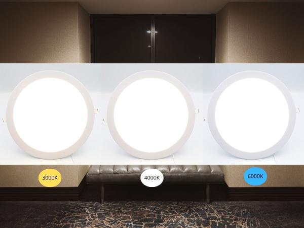 LED recessed panel 24W / PR / SMD / 3000K - 4000K - 6000K / WH - LPL135