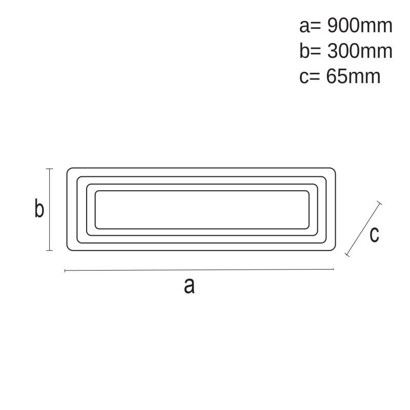 LED ceiling light with remote control 125W - J1344/W