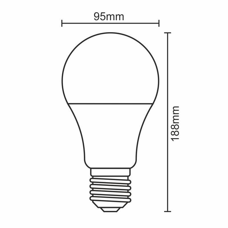 LED bulb 22W - A95 / E27 / SMD / 6500K - ZLS509