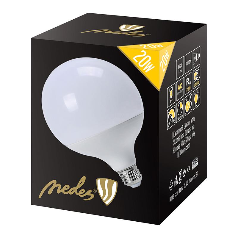 LED bulb 20W - G125 / E27 / SMD / 3000K - ZLS914
