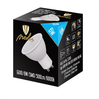 LED bulb 6W - GU10 / SMD / 6500K - ZLS106