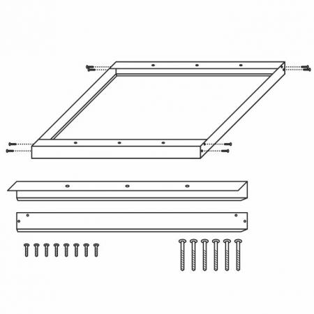 Frame for surface mounting of LED panel 40W (PL121, PL121H, PL121H/U)-MS121