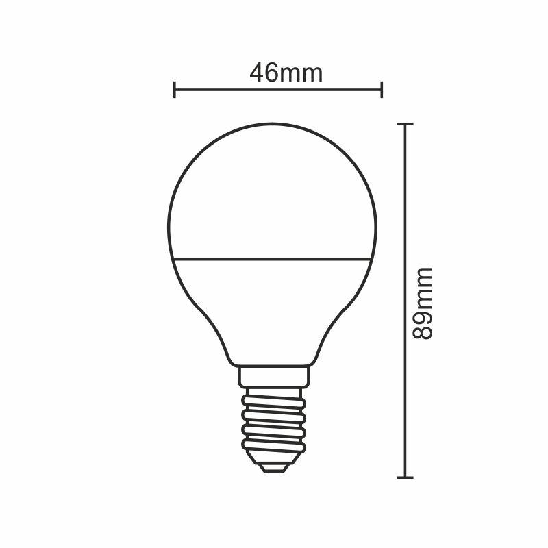 LED bulb 8W - G45 / E14 / SMD / 3000K - ZLS814