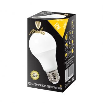 LED bulb 12W - A60 / E27 / SMD / 3000K - ZLS513