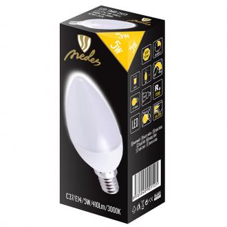 LED bulb 5W - C37 / E14 / SMD / 3000K - ZLS712
