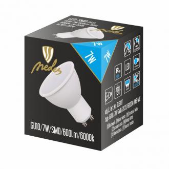 LED bulb 7W - GU10 / SMD / 6500K - ZLS107