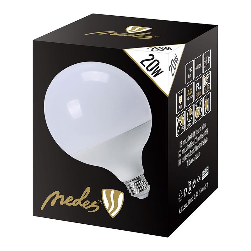 LED bulb 20W - G125 / E27 / SMD / 4000K - ZLS924